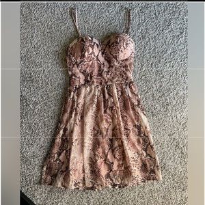 Rose gold snake print dress. New with tags